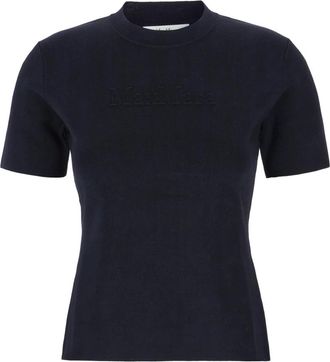 Max Mara Tops, Dames, Blauw, M, Katoen, Casual Katoenen T-Shirt voor Vrouwen