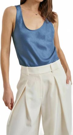Favorite Daughter The Clean Cut Tank In River Blue