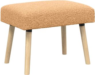 vidaXL Banco Liso Beige 60 X 40 X 45 Cm Boucl&eacute; Vidaxl