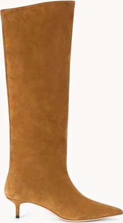 Staud Womens Sebastian Kitten Heel Boot In Tan