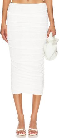 SER.O.YA Julia Midi Skirt In White