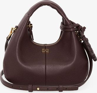 Ganni Brown Mini Hobo Bag