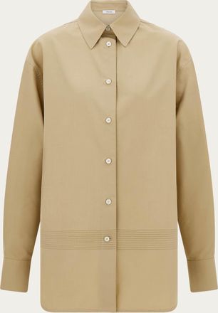 Ferragamo Women Oversize shirt Beige