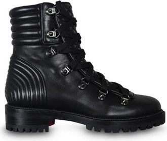 Christian Louboutin Mad Boot - Dames - Veterlaarzen - Zwart - 35 1/2 EU - Leer - Schoenen
