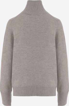 Allude Womens Cashmere Sweater Beige