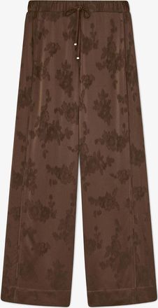 Ganni Brown Pants in Satin - Size 32 Acetate