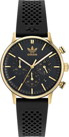 adidas Originals Code One Chrono Unisexs Black Watch AOSY23521 Silicone - One Size