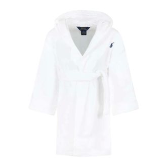 Polo Ralph Lauren Albornoz de felpa con capucha - Nightwear & Lounge - Mujer - Blanco - M