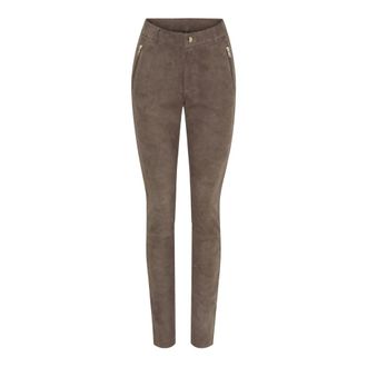 Notyz Pantaloni in pelle - - Trousers - Donna - Grigio - S