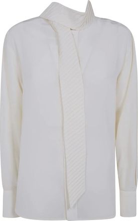 Victoria Beckham Blusa con detalle de pa&ntilde;uelo - Blouses & Shirts - Mujer - Blanco - 3XS