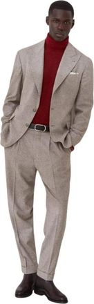 Brunello Cucinelli Heren, Pakken, Bruin, Maat: L Zijde