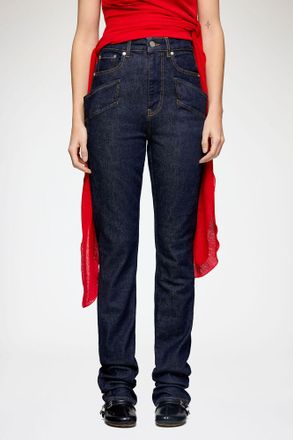 Ganni Navy Skinny Jeans in Stretch Denim - Size 24W/33L Organic Cotton