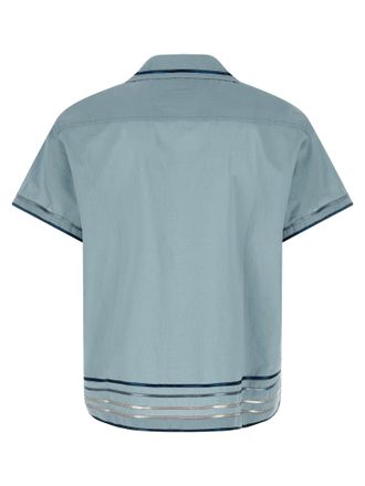 Bode Ribbon Plaid Bowling Shirt - Blue