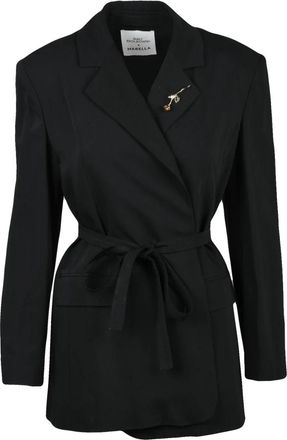 Marella Cutout Blazer Destrutturato - Dames - Blazers - Zwart - 2XS - Wol - Jassen