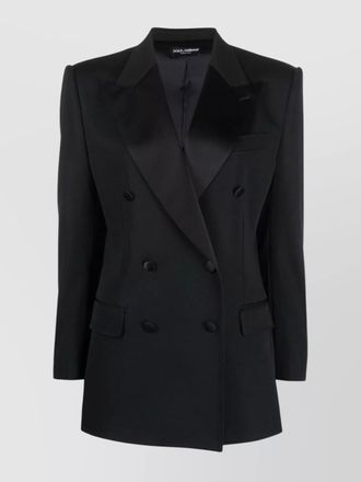 Dolce & Gabbana padded shoulders double-breasted tuxedo jacket
