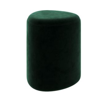 Rendez-Vous D&eacute;co Pouf triangular de terciopelo verde
