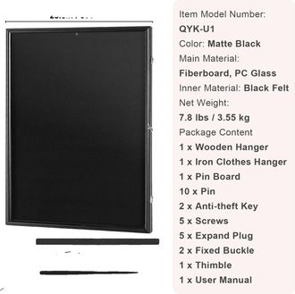 OEM Marco Expositor Para Camisetas Y Tarjetas Deportivas, Acabado Negro Mate, Protecci&oacute;n Uv, 590x790x40 Mm - 1 Unidad