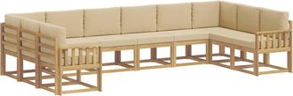 vidaXL Conjunto De Sof&aacute;s De Exterior 10 Uds. Y Beige Vidaxl