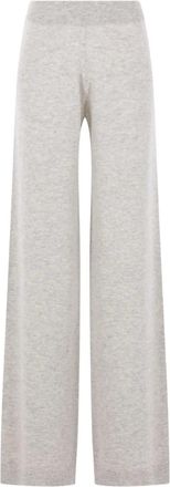 Allude Elastische gebreide broek - Grijs