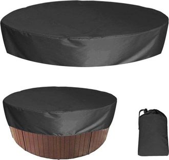 OEM [nunca Usado] Cubierta Redonda Impermeable Para Spa, Cubierta Para Ba&ntilde;era De Exterior, Protector Impermeable Para Spa, Resistente Al Viento Y A Los Ra