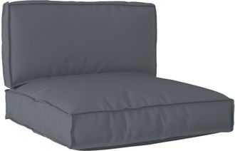 vidaXL vidaXL Pallet Cushion Set 2 pcs Anthracite 80 x 80 x 12 cm
