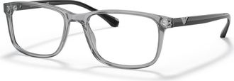 Emporio Armani 53mm Rectangle optical glasses in Grey at Nordstrom