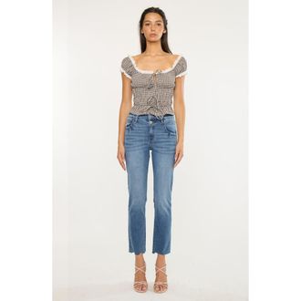 Kancan Kathleen Essentials High Rise Slim Straight Jeans in Medium Wash at Nordstrom, Size 24