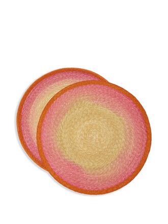 La DoubleJ Sunset placemats (set of two) - unisex - Straw - One Size - Pink