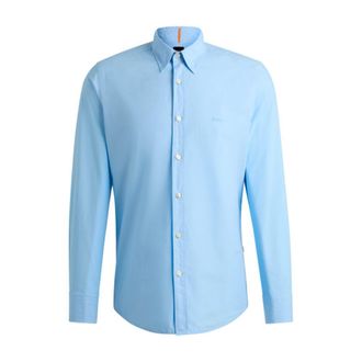 BOSS Regular-fit shirt in cotton poplin