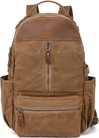 TSD Brand Mountain Leaf Durable Outdoor Utility Backpack in Camel at Nordstrom