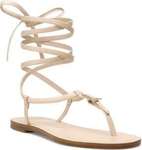 Stuart Weitzman Georgie Ankle Wrap Sandal in Barely Beige at Nordstrom Rack, Size 8.5