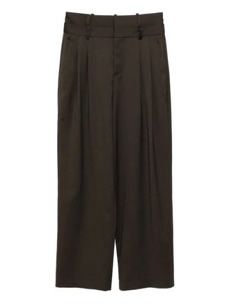 Monse Pantalon met dubbele tailleband - Bruin