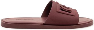 Dolce & Gabbana Schoenen, Heren, Rood, 41 EU, Logo Embossed Slide Sandaal
