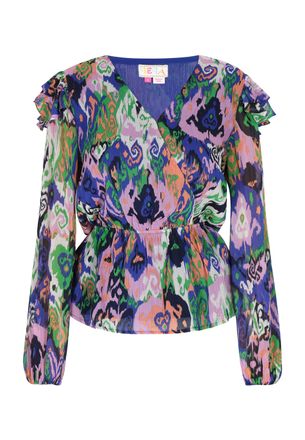 Izia Blouse Dames Blauw Veelkleurig