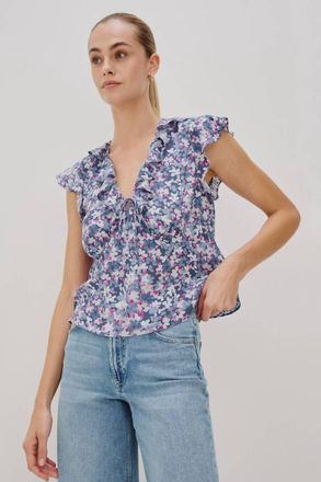 Rails Carmine Top In Blue Blossom