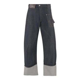 J.W.Anderson Twisted Wide-Leg Jeans - male - JW Anderson - Wide Jeans - Blue - W30 - Jeans