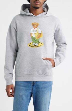 Market Stand for Peach Bear Graphic Hoodie in Ash Grey at Nordstrom, Size Xx-Large