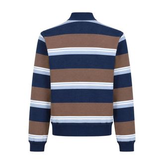 Sams&oslash;e & Sams&oslash;e Striped Cotton Polo Shirt - Navy