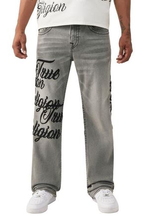 True Religion Billy Super T Flap Bootcut Jeans in Orbit Dusk Grey Wash at Nordstrom, Size 34