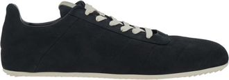 Rick Owens Black Suede Low Top Sneakers