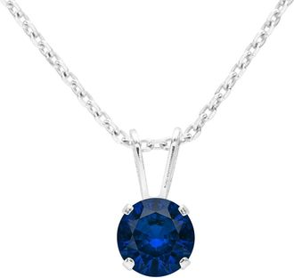 SuperJeweler 1 Carat Gemstone Solitaire Pendant Necklace in Gold with Free Chain - Multiple Gemstone Options Available