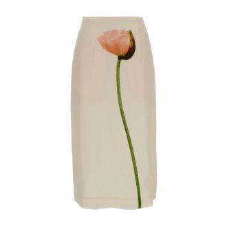 Simone Rocha Midi Skirts, female, Beige, Size: XS Midi Skirts