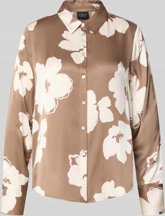 s.Oliver Black Label Regular Fit Langarmbluse aus reiner Viskose in Mittelbraun, Gr&ouml;&szlig;e 34