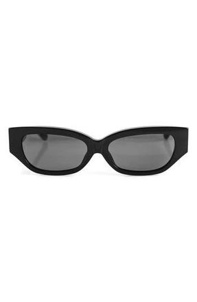 AQS Lucia 55mm Polarized Cat Eye Sunglasses in Black at Nordstrom Rack