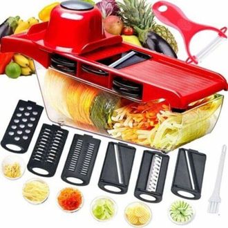 OEM Cortadora Manual, Picadora De Verduras, Molinillo De Alimentos, Rallador, 6 Cuchillas Intercambiables De Acero Inoxidable Con Pelador, Protector De Ma