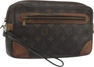 Louis Vuitton Pre-owned Clutch Bag - Dames - Vintage Clutch - Bruin - ONE Size - Leer - Vintage