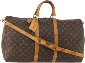 Louis Vuitton Pre-owned Weekend Bag - Dames - Vintage Weekendtas - Bruin - ONE Size - Leer - Vintage