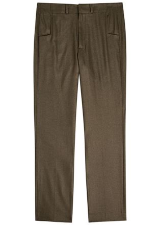Entire studios Slim-leg Wool Trousers - Pearl - XL