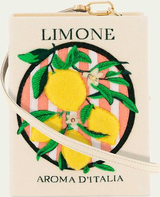 Olympia Le-Tan Aroma DItalia Book Clutch Bag with Strap