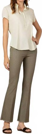 Avenue Montaigne Leo Denim Jeans In Army Green